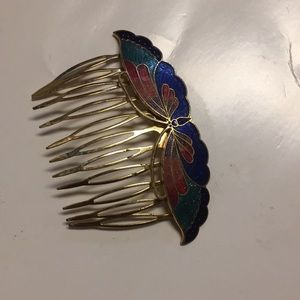 Women’s Beautiful Vintage Cloisanne Hair Comb